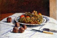 Sisley, Alfred - Grapes And Walnuts On A Table